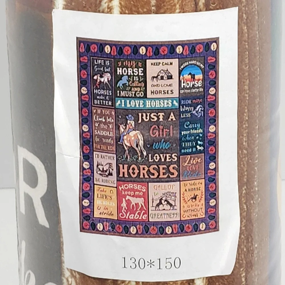 Decorative Horse Themed Throw Blanket‎ 51